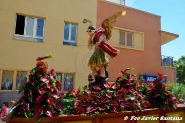 Telde rinde pleitesía a San Miguel en Valsequillo (Foto Francisco Javier Santana y TA)